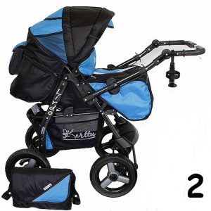 Carucior multifunctional Kerttu Twist-R 2 negru cu albastru