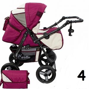 Carucior multifunctional Kerttu Twist-R 4 bordo cu crem