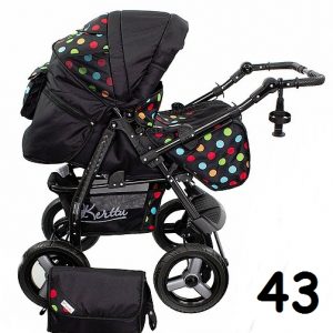 Carucior multifunctional Kerttu Twist-R 43 maro cu buline colorate