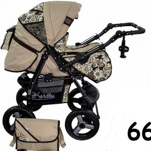 Carucior multifunctional Kerttu Twist-R 66 cappuccino cu flori