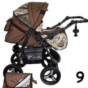 Carucior multifunctional Kerttu Twist-R 9 maro cu cercuri