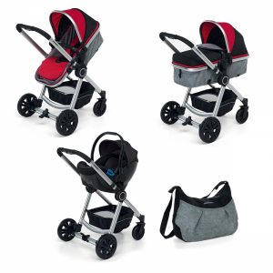 Carucior transformabil 3 in 1 Foppapedretti Bikini Plus Rosu