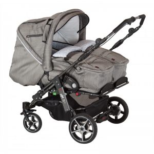 Carucior pentru gemeni Hartan ZX II cu portbebe soft 831