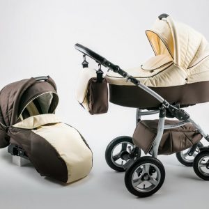 Carucior 3 in 1 Kerttu Fusion F2 crem cu maro