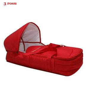 Landou textil cu spatar intarit Rosu