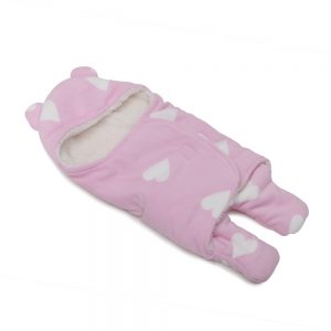Salopeta bebelus tip Footmuff Bag Cosy Pink