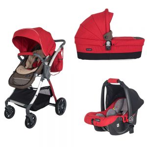 Sistem modular Coccolle Acero 3 in 1 Rosu